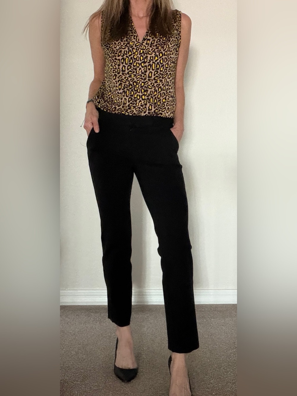 Body by Victoria Christie Fit Black Dress Pants Size 0 Stretch Short Inseam 24"